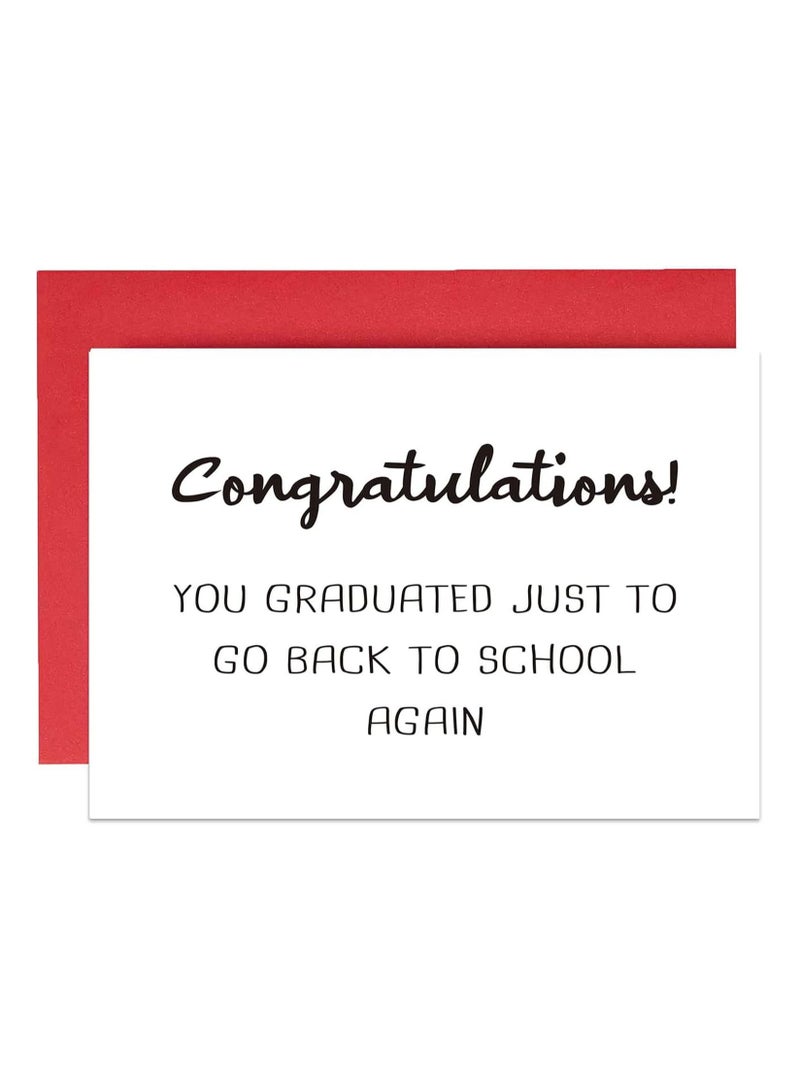 High School Student Graduation Greeting Card, Funny Congratulations Graduation Card for Friend Kids, Go to College Congrats Card