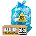 tasker 3233 Gallon Recycling Bags Heavy Duty MegaValue Pack 100 Bags wTies Blue Recycling Bag 3033 Gallon Blue Trash Bag 30 Gallon 33 Gallon Garbage Bag - Image 1