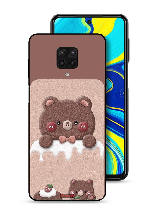 Tolwak Xiaomi Redmi Note 9 Pro Protective Case Cover Bear Strawberry - Image 1