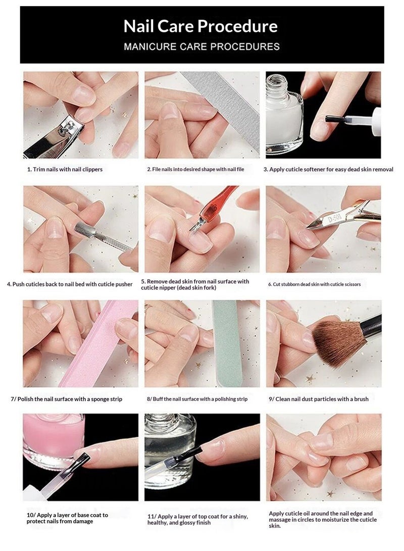 Azonee Pedicure Kit Hand Foot Manicure Care Set，Nail Files 100/180, Nail Buffer Block, Cuticle Nippers, Cuticle Pusher, Cuticle Oil Pen, Cuticle Softener,Cuticle Trimmer, Nail Lifter for Ingrown Toenails, Nail Tools, Nail Kit, Pedicure and M - Image 4