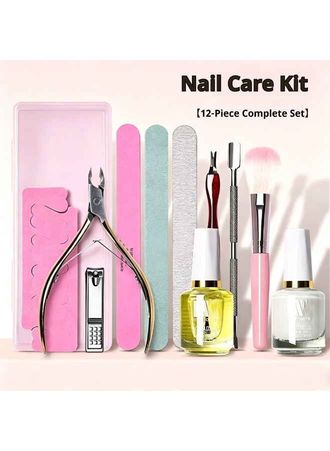 Azonee Pedicure Kit Hand Foot Manicure Care Set，Nail Files 100/180, Nail Buffer Block, Cuticle Nippers, Cuticle Pusher, Cuticle Oil Pen, Cuticle Softener,Cuticle Trimmer, Nail Lifter for Ingrown Toenails, Nail Tools, Nail Kit, Pedicure and M - Image 1
