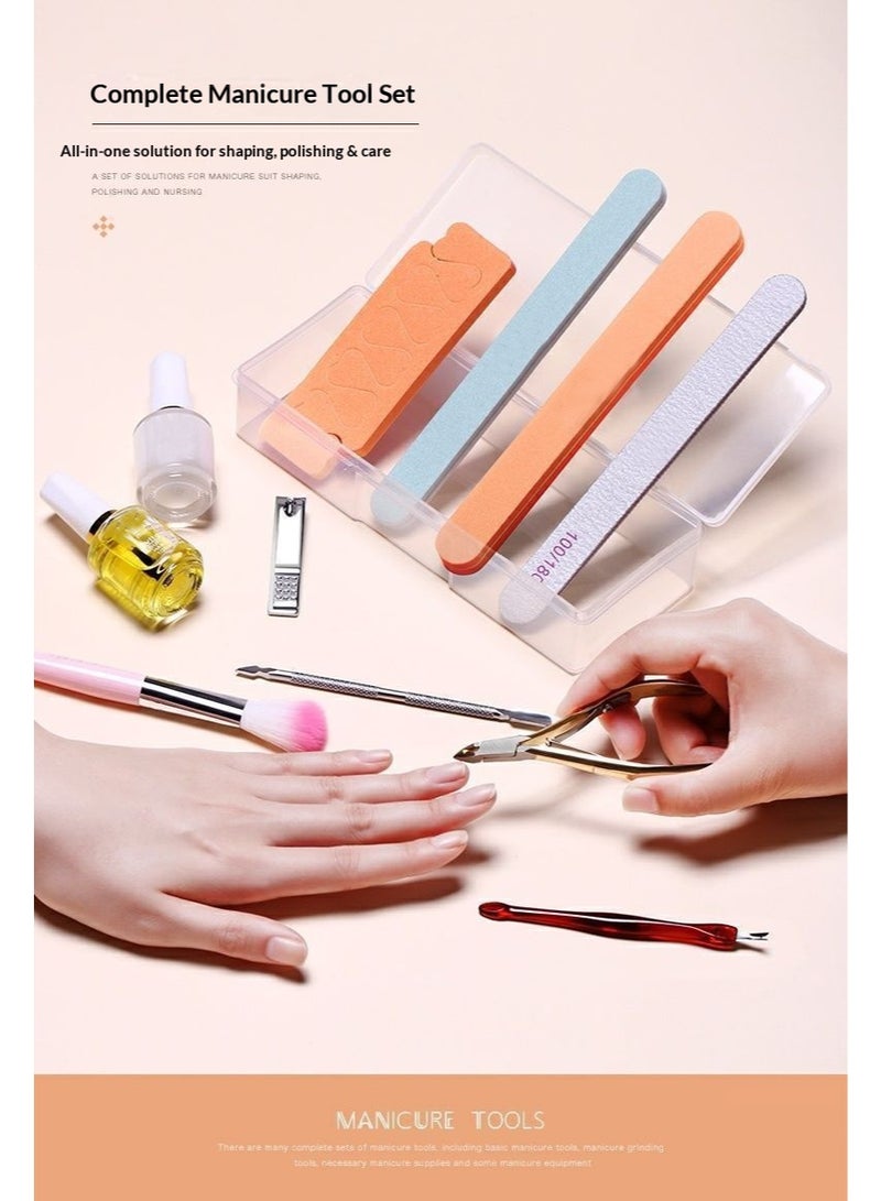 Azonee Pedicure Kit Hand Foot Manicure Care Set，Nail Files 100/180, Nail Buffer Block, Cuticle Nippers, Cuticle Pusher, Cuticle Oil Pen, Cuticle Softener,Cuticle Trimmer, Nail Lifter for Ingrown Toenails, Nail Tools, Nail Kit, Pedicure and M - Image 3