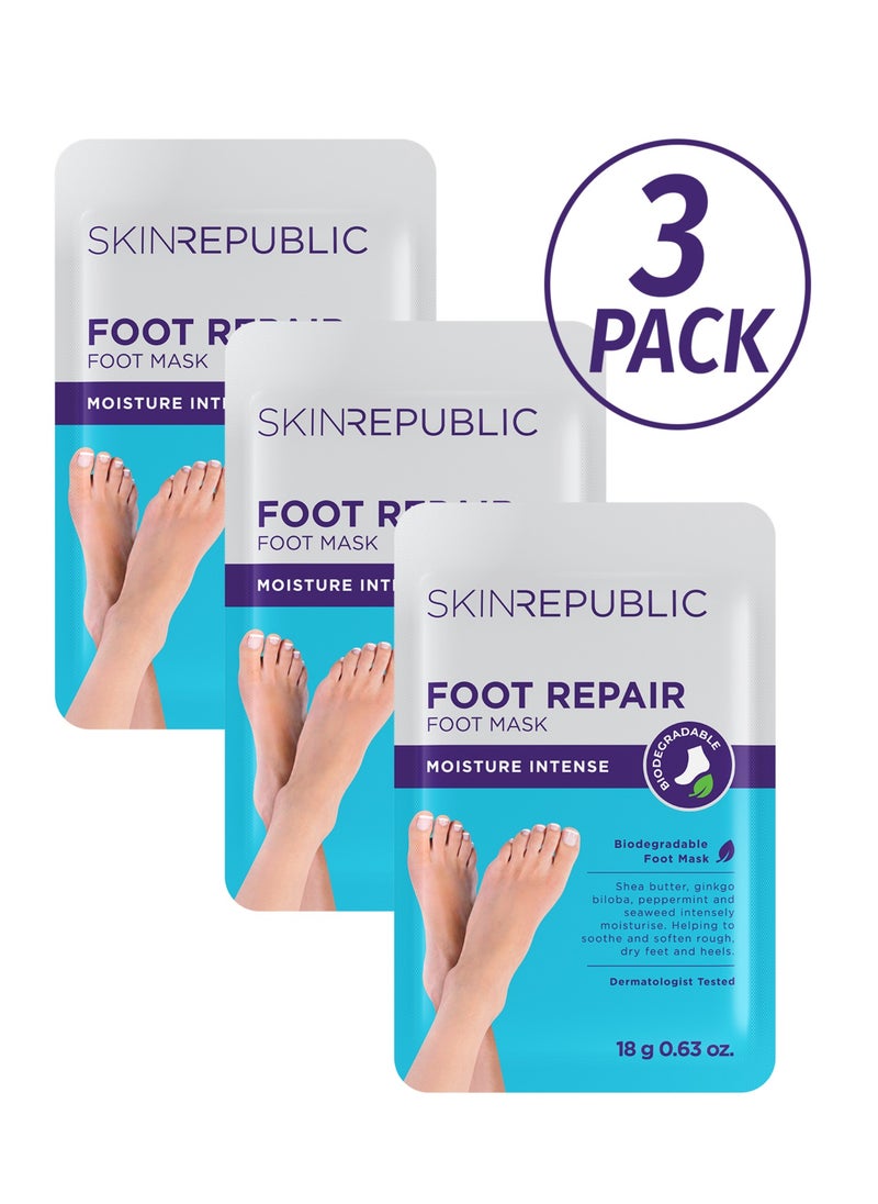 Skin Republic Foot Repair Mask, Helps Soothe Rough Dry Feet and Heels, Intensely Moisturising, (1 pair) 18g - Pack Of 3 - pzsku/Z910C366DCD2A6C2D2777Z/45/1741107785/80a36a47-991e-416e-b411-3661d125caf3