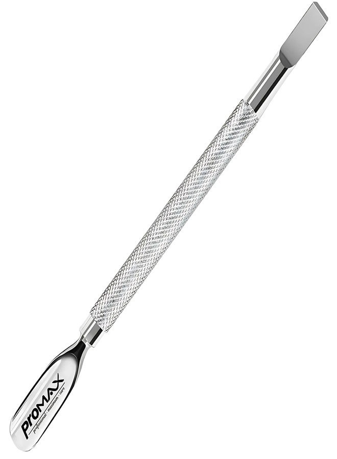 ProMax Care Double Ended Cuticle Pusher and Nail Cleaner Professional Grade Surgical Stainless Steel Dual Action Manicure and Pedicure Tool for Fingernails and Toenails Silver - Image 1