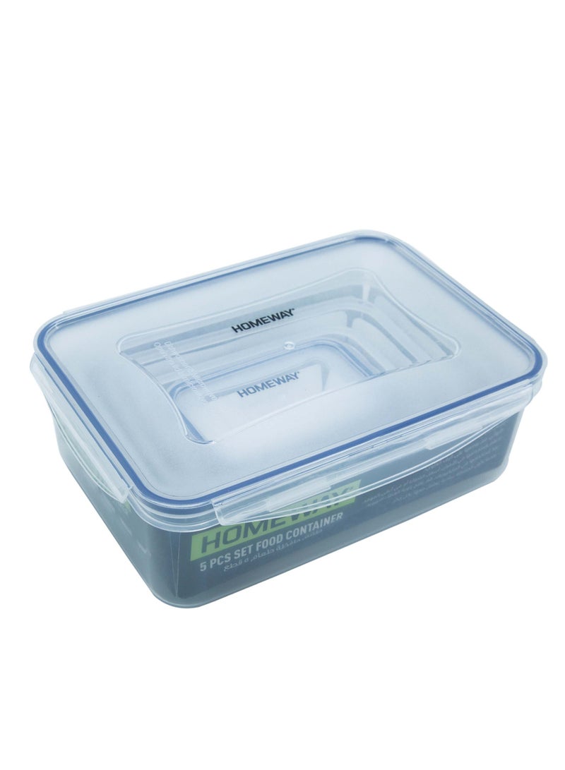 Homeway Rectangle Food Container Set – Airtight and Stackable for Freshness and Space-Saving - Image 2