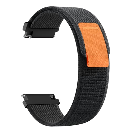 Meliya Band Compatible with Amazfit Bip 5 / Bip 6 Band Women Men Women Men, 22mm Adjustable Soft Nylon Replacement Watch Strap for Amazfit Bip 5 / Bip 6 Smart Watch (Black Ash) - Image 2