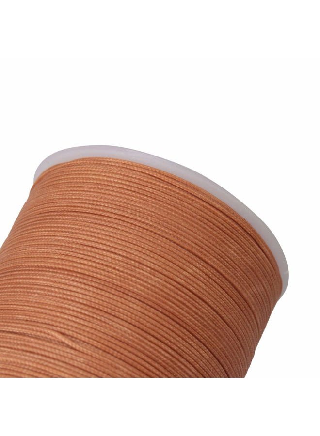 CNBTR 0.5mm 120m Polyester Waxed Line Leather Craft Sewing Wax Thread Cord (Light Brown) - Image 5