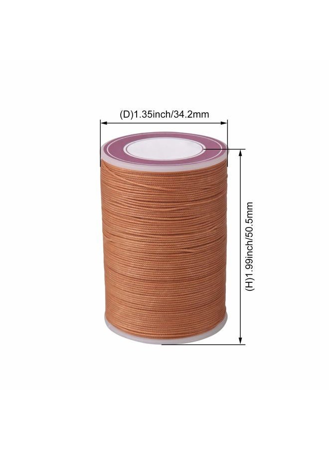 CNBTR 0.5mm 120m Polyester Waxed Line Leather Craft Sewing Wax Thread Cord (Light Brown) - Image 4