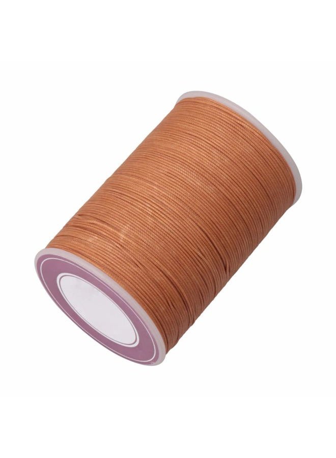 CNBTR 0.5mm 120m Polyester Waxed Line Leather Craft Sewing Wax Thread Cord (Light Brown) - Image 3