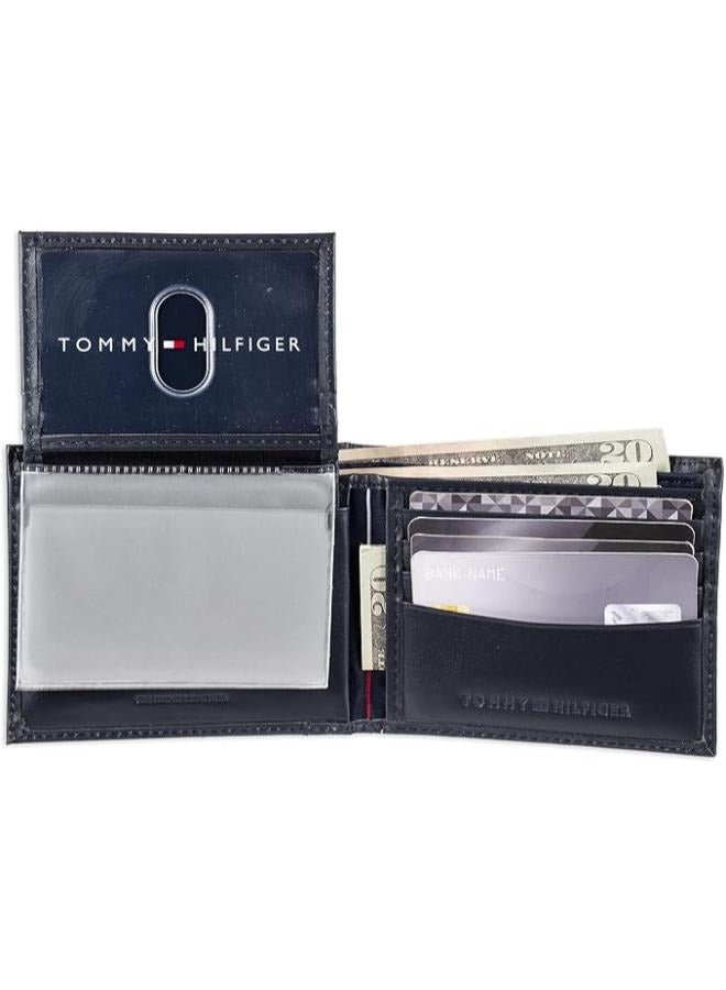 Tommy Hilfiger Plus Tommy Hilfiger Men's Genuine Leather Passcase Wallet with ID Window and Multiple Card Slots  - Image 4