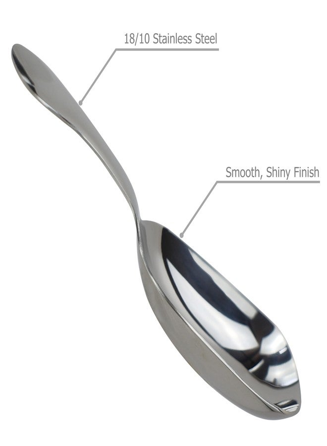 EIKS 2 Pack Short Handle Scoop Stainless Steel Spoon for Coffee Bean Tea Sugar Salt Condiments Flour Ice Cream, 5.2" Long Fit in Jar - Image 2