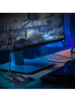 VERTUX Vertux Gaming Microphone, Professional Anti-Vibration Omnidirectional USB Computer Mic with 360 Degree Adjustable Neck, Power Button and Colorful RGB Light for Gaming, PS5, Xbox X, YouTube, VertuMic-1 Black  - Image 5