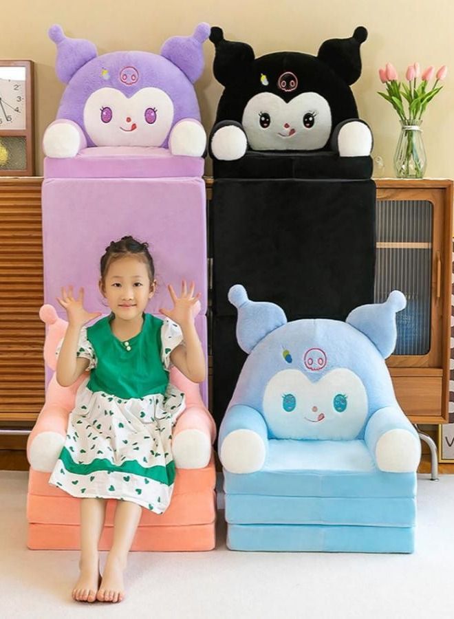 Generic Kids Sofa Gifts for 1-8 Year Old Kids Cute Foldable Kids Armchair Sofa Set Black  - Image 4