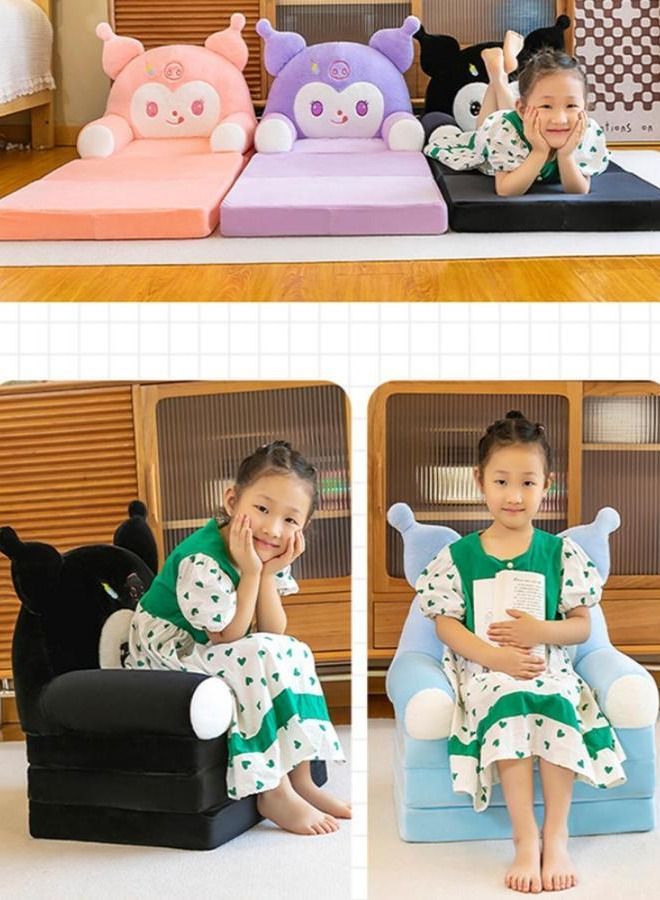 Generic Kids Sofa Gifts for 1-8 Year Old Kids Cute Foldable Kids Armchair Sofa Set Black  - Image 2