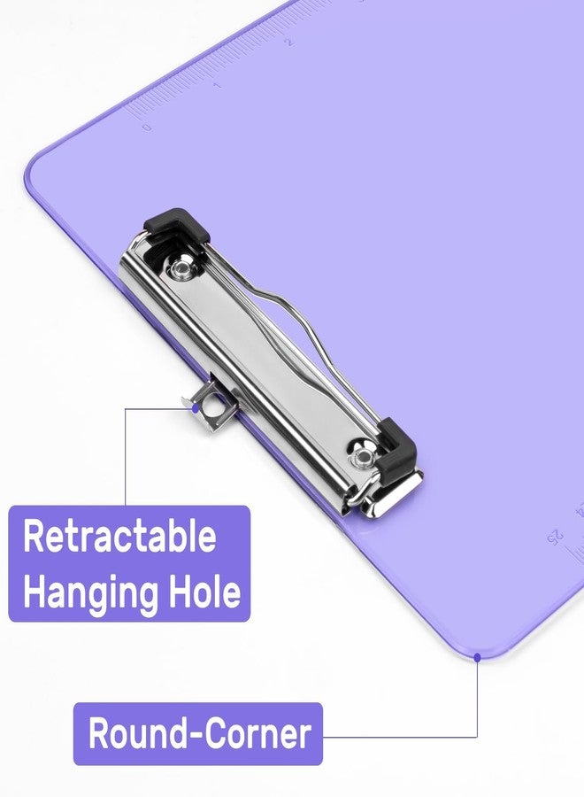Dynta Plastic Clipboards A4/Letter Size 8.5x11 Clear Colored Clip Boards Hanging Hard Board for Outdoors Indoors Painting Note-Taking Writing Pads Document Storage 6 Pack - Image 4