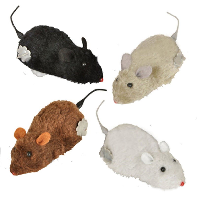 Rhode Island Novelty 6 Inch Wind Up Mouse Toy Set of 4 Assorted - Image 2
