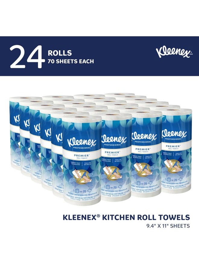Kleenex Premier Kitchen Paper Towels (13964), Cloth-Like Softness, White (70 Sheets/Roll, 24 Rolls/Case, 1,680 Sheet Total)  - Image 3