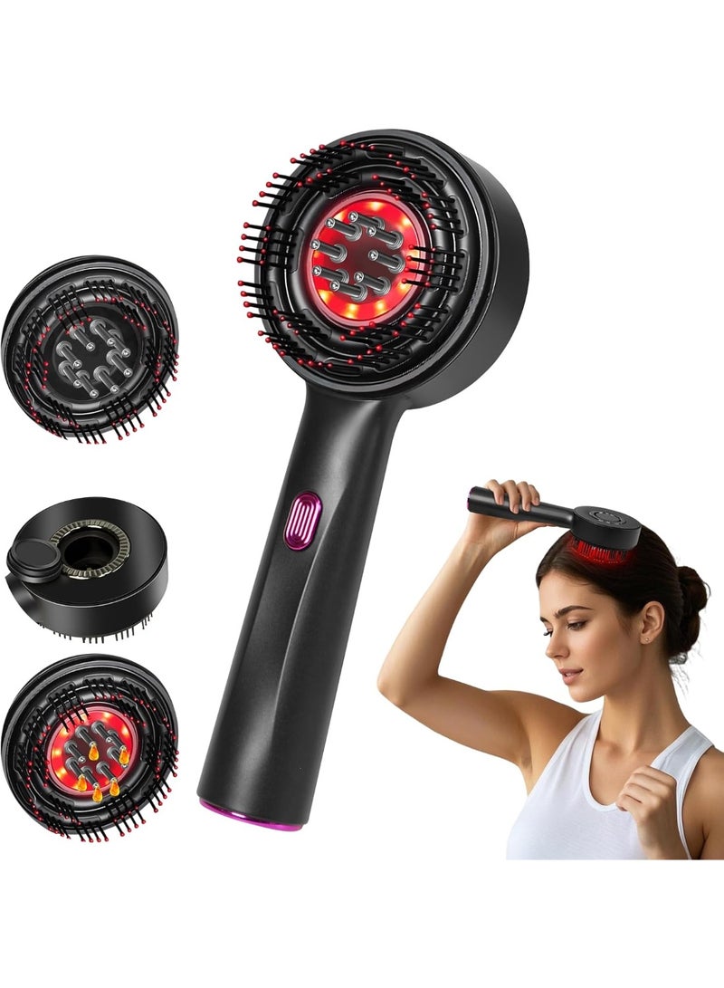 3-in-1 Electric Scalp Massage Comb & Hair Oil Applicator, Portable, IPX7 Waterproof for Men and Women - Image 1