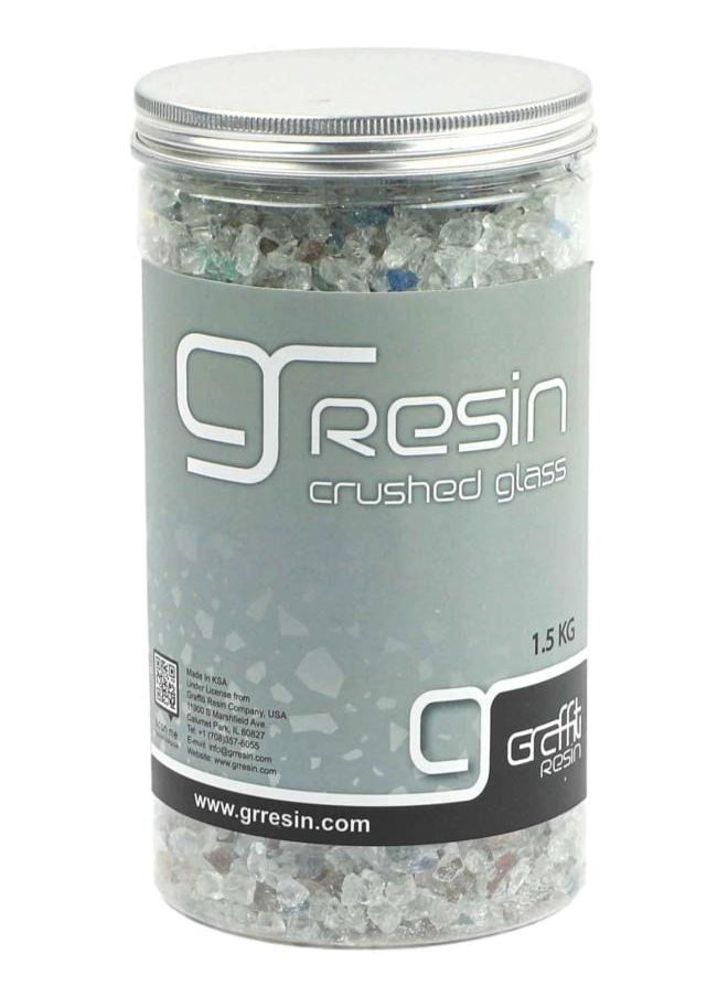 Graffiti Resin - Terrazzo Grade Soft Glass Mixed Colors 1.5 Kg Decorative Aggregate Stones for Countertops - Image 1