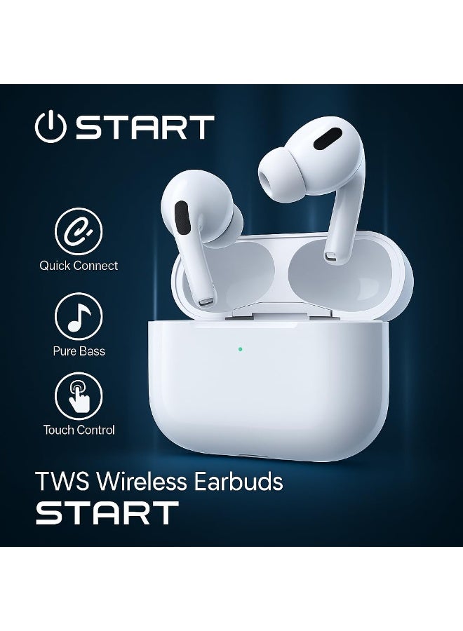 Starte START Buds Pro 2 in-ear headphones, model TWS02F, Bluetooth, supports wireless charging, and features noise cancellation, HiFi stereo sound, fast charging, with a wireless charging case, suitable for sports, calls, and travel. Local warranty - Image 3