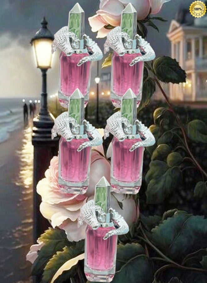 PINK 5 Pieces Classic Christian Pink Silver Perfume EDP 25ML - Image 1