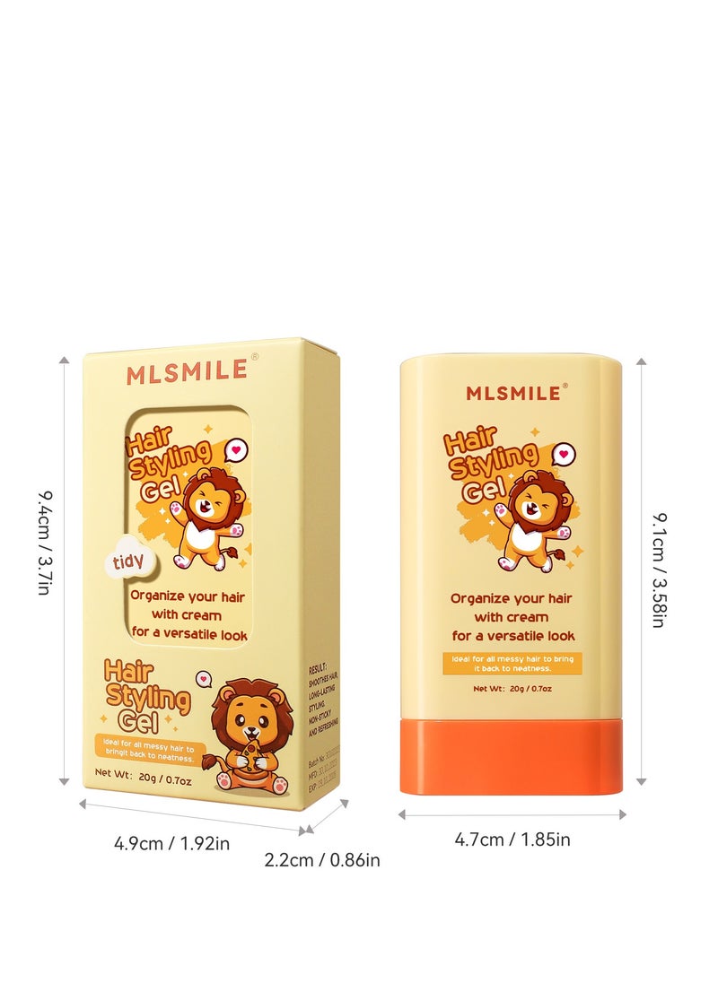 Hair Styling Gel, Kids Broken Hair Finishing Stick Gel，Hair Gel for Toddlers， Kids Light Smell Hair Style Product， Mild Ingredients Designed for Children's Hair, Hair Stick