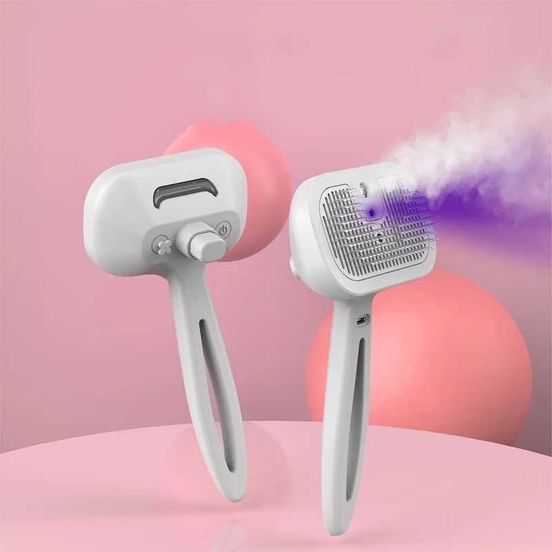 Y&D 4-in-1 Cat Steam Brush - Rechargeable Anti-Static Cat Hair Remover Brush for Grooming, Shedding & Massage - Image 2