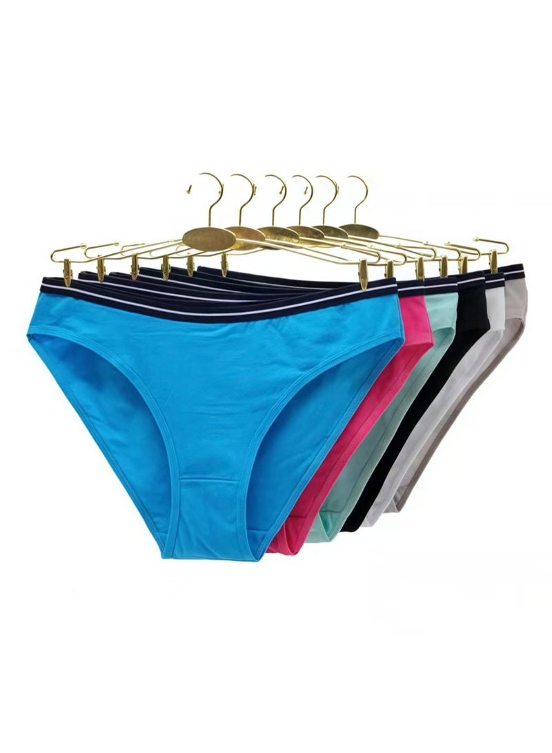 B.JOBSEN 6-piece set of cotton breathable bikini low-rise fashion women's thick panties  - Image 1