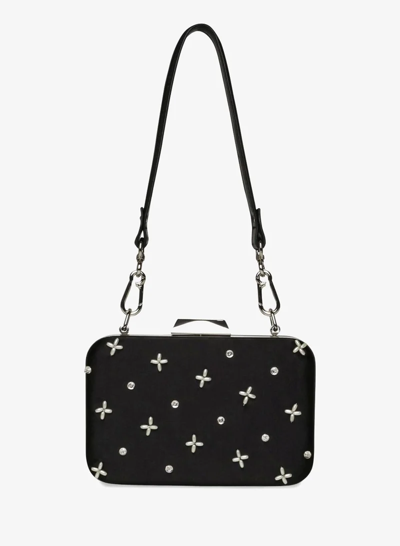 ستيف مادن Steve madden nour women's black/silver clutch