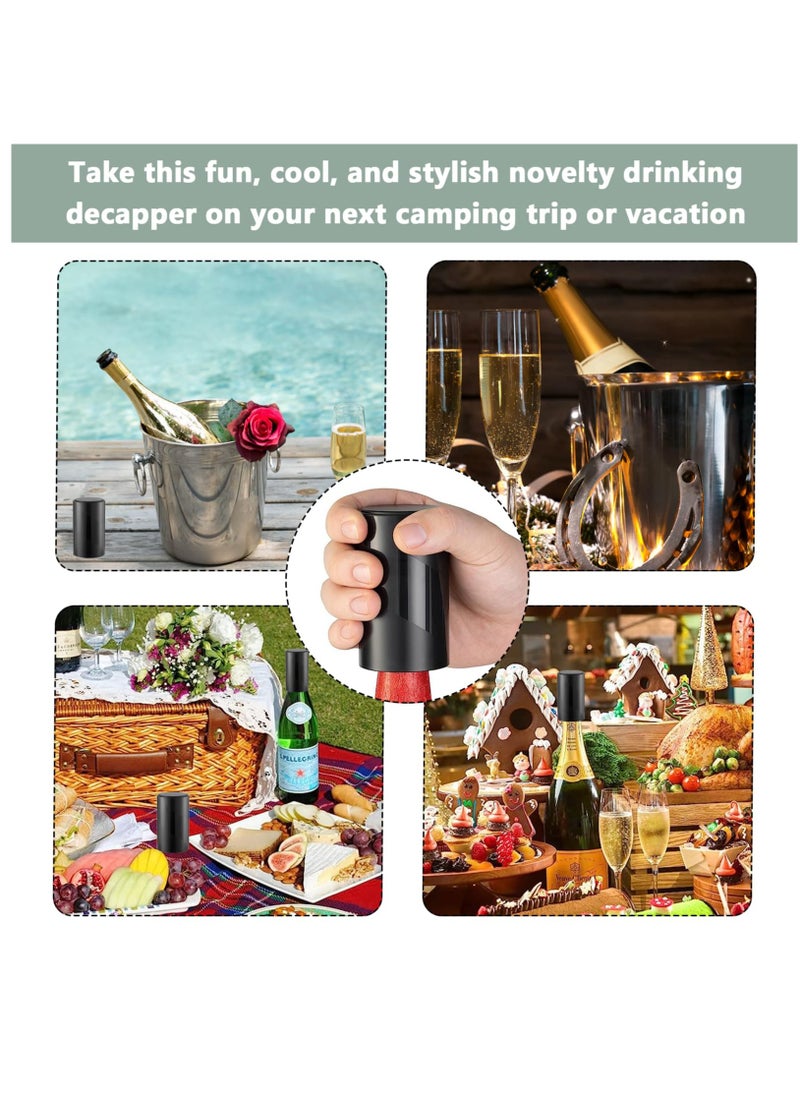 Excefore Magnetic Bottle Opener, Automatic Push Down Bottle Opener for Effortless Open a Bottle Cap Beer Wine Liquor Cola Soda for Living Room Kitchen Bar Party Beer Lovers Bars and Families, 1 Pcs  - Image 5