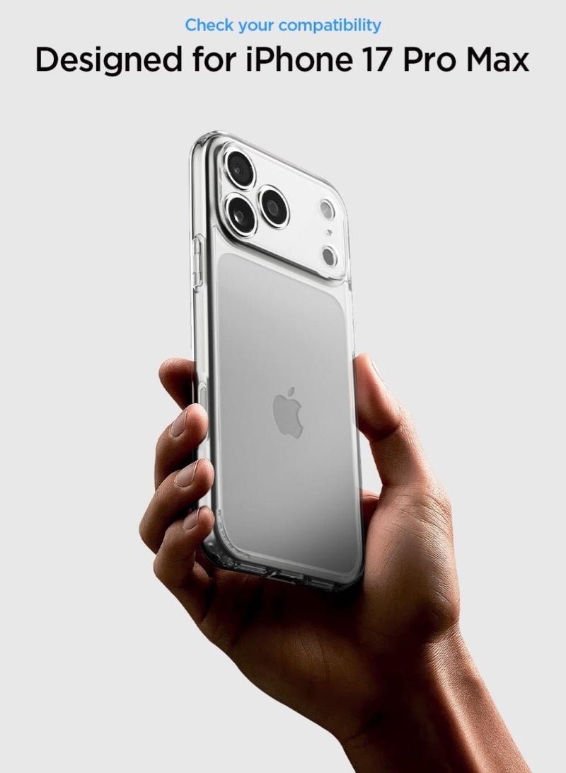 زدترون جراب حماية شفاف رفيع مقاوم للخدوش لهاتف iPhone 17 Pro Max - غطاء شفاف مضاد للصدمات والسقوط، جراب هاتف شفاف فائق النحافة - Image 2