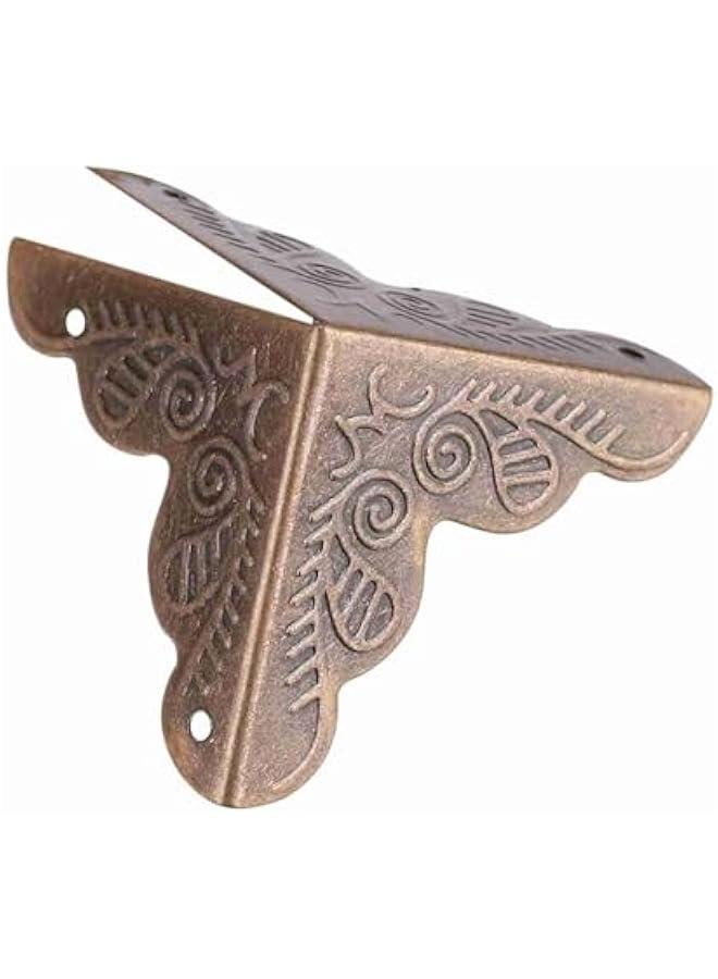12pcs Vintage Metal Three Sides Corner Decorative Protectors Iron Cover Guard with Screws for Jewelry Gift Box Picture Frame(Bronze) - Image 5