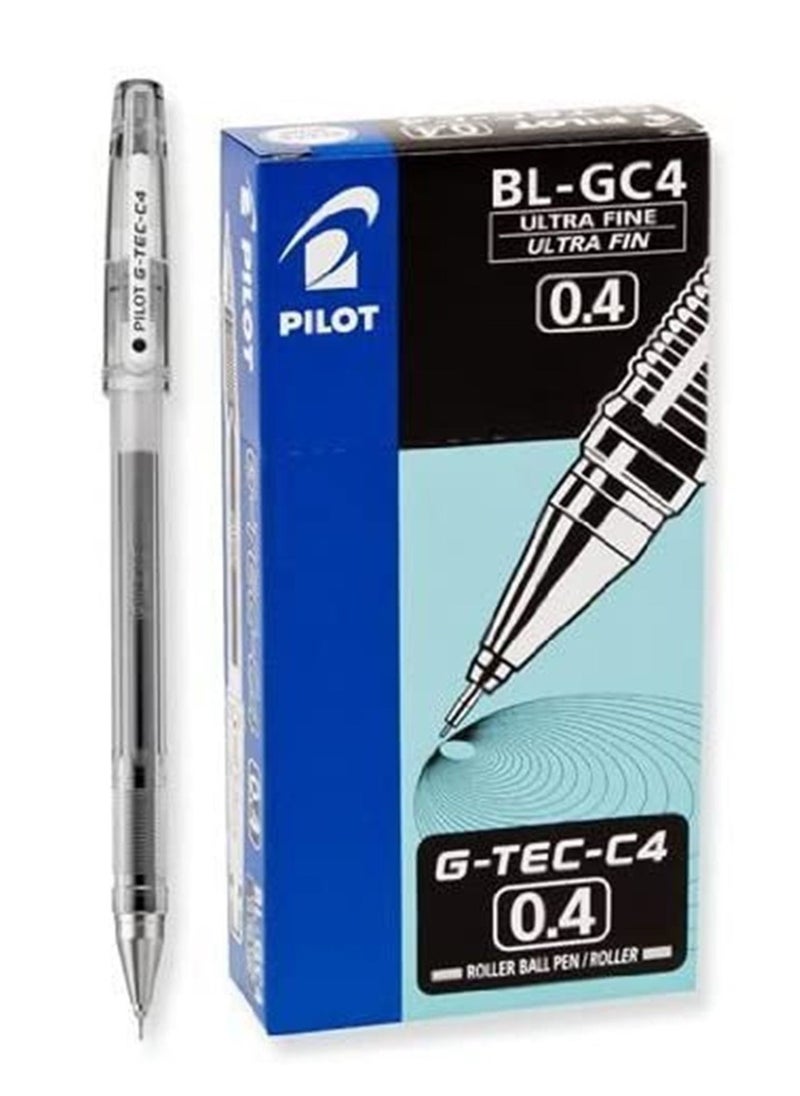 PILOT 12-Piece G-Tec Ultra Fine Roller Pen 0.4mm Tip Black Ink  - Image 1