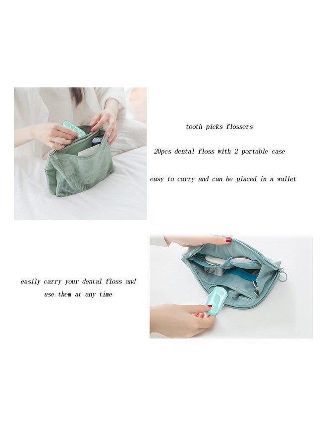 Setaria Viridis High Toughness Professional Toothpicks Sticks Dental Floss Picks 70 Picks Threader Flosser With 7 Storage Cases Flossing For Familyhoteltravel - Image 4