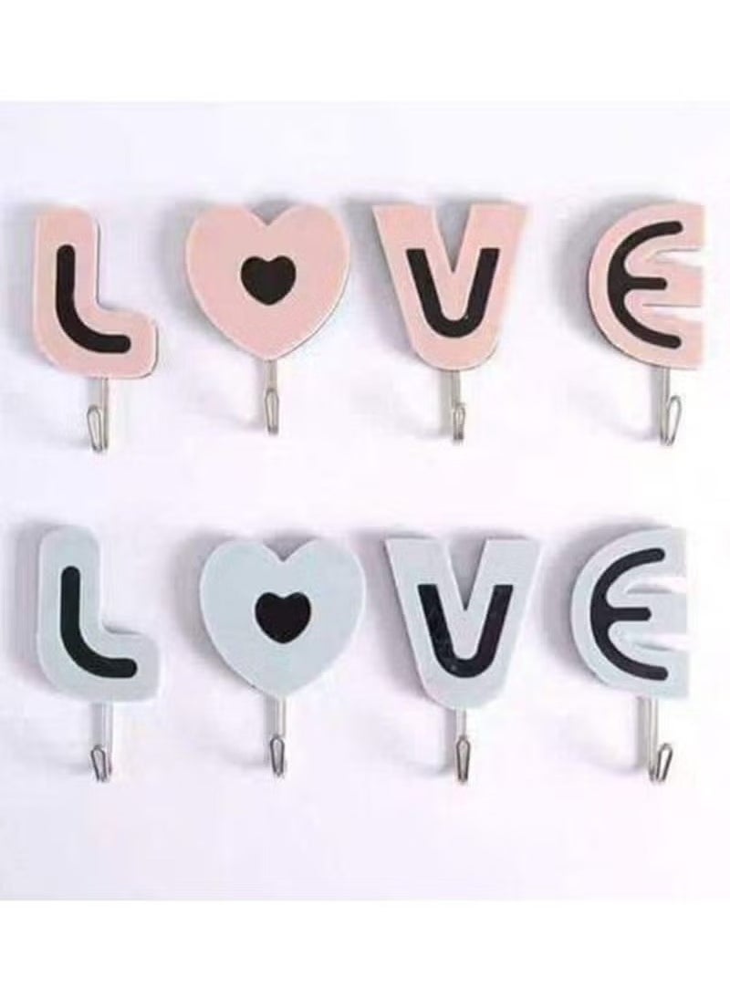 ماركة غير محددة شماعة شكل love تحتوى على ٤ هوك قطعتين  - Image 1