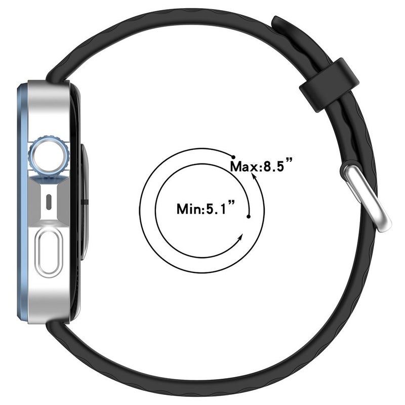 erorex For Huawei Watch Fit4 Pro / Fit4 / Fit3 Silver Buckle Solid Color Silicone Watch Band(White) - Image 4