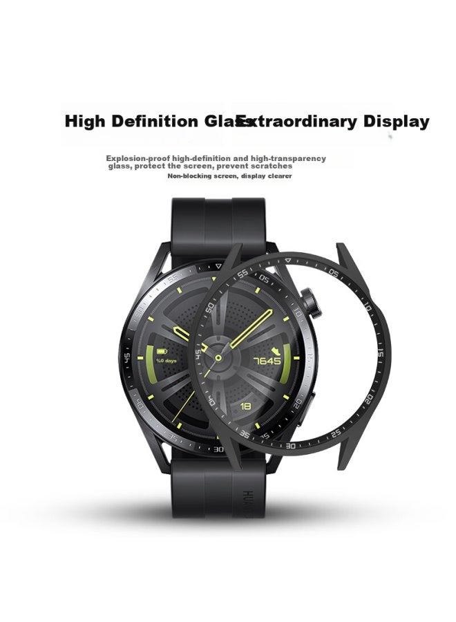 Tinker Xiao Pi Jiang Tempered Glass Screen Protector For Huawei Watch 3 Pro, High Definition, Sensitive Touch, Full Coverage Protection Film, Integrated Watch Case - Image 3