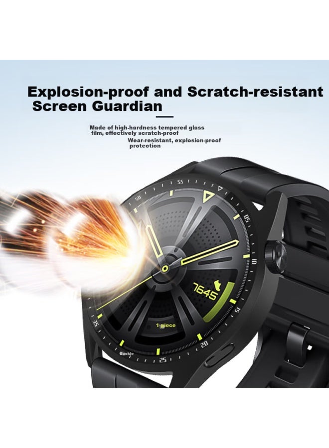 Tinker Xiao Pi Jiang Tempered Glass Screen Protector For Huawei Watch 3 Pro, High Definition, Sensitive Touch, Full Coverage Protection Film, Integrated Watch Case - Image 4