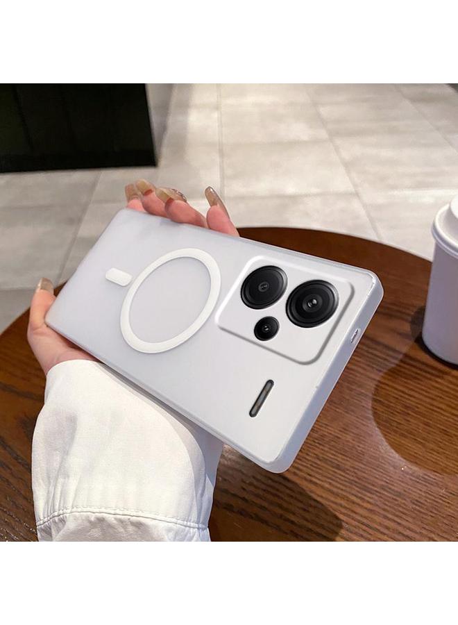 S-TOP Case For Redmi Note 13 Pro+ 5G Fine Hole Ice Fog MagSafe PC Phone Case - Image 1