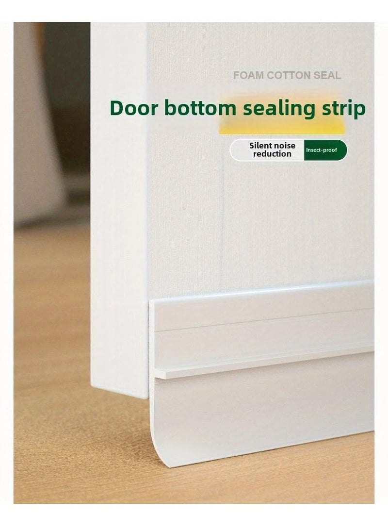 PAMEER Windproof Door Bottom Seal Strip - Thickened Anti-Theft Silicone, Self-Adhesive Soundproof & Weatherproof Insulation for Glass/Wooden Doors, Elastic Wear-Resistant Design for Home Energy Efficiency & Security, Draft Proofing Doors - Image 3