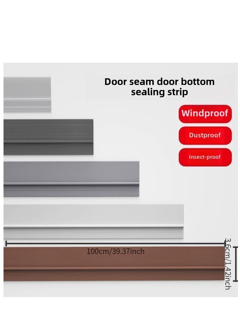 PAMEER Windproof Door Bottom Seal Strip - Thickened Anti-Theft Silicone, Self-Adhesive Soundproof & Weatherproof Insulation for Glass/Wooden Doors, Elastic Wear-Resistant Design for Home Energy Efficiency & Security, Draft Proofing Doors - Image 4