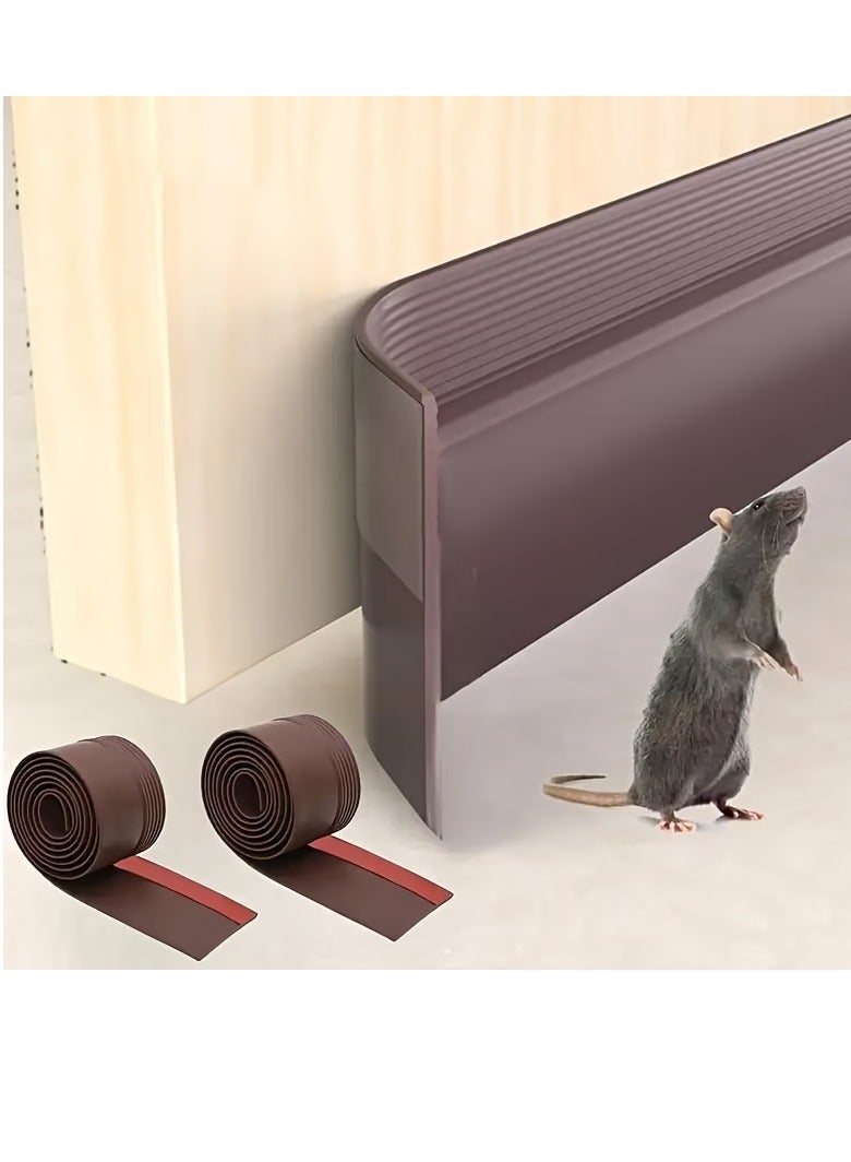 PAMEER Windproof Door Bottom Seal Strip - Thickened Anti-Theft Silicone, Self-Adhesive Soundproof & Weatherproof Insulation for Glass/Wooden Doors, Elastic Wear-Resistant Design for Home Energy Efficiency & Security, Draft Proofing Doors - Image 1