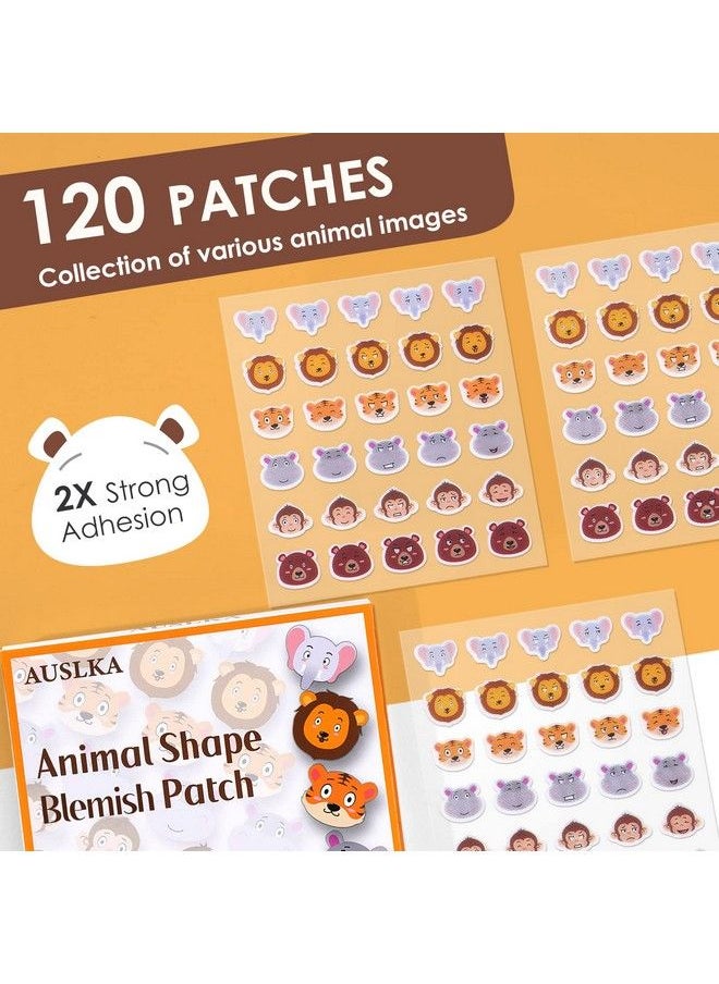 Animal Shape Pimple Patches 120 Patches Hydrocolloid Spot Dots Zit Breakouts Blemishes Patch Pimple Stickers Patches To Cover Facial Blemishes