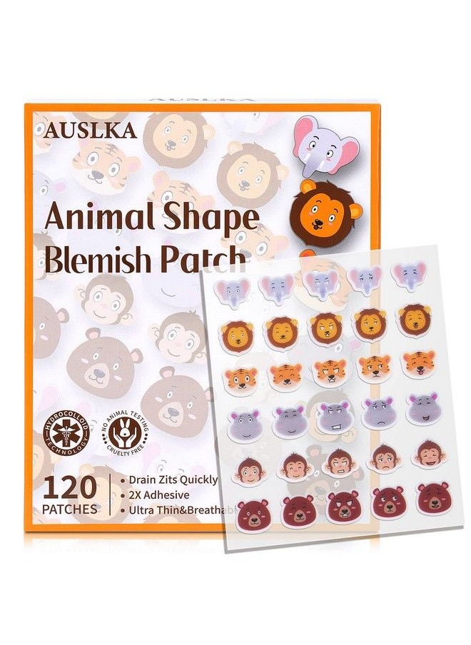 Animal Shape Pimple Patches 120 Patches Hydrocolloid Spot Dots Zit Breakouts Blemishes Patch Pimple Stickers Patches To Cover Facial Blemishes