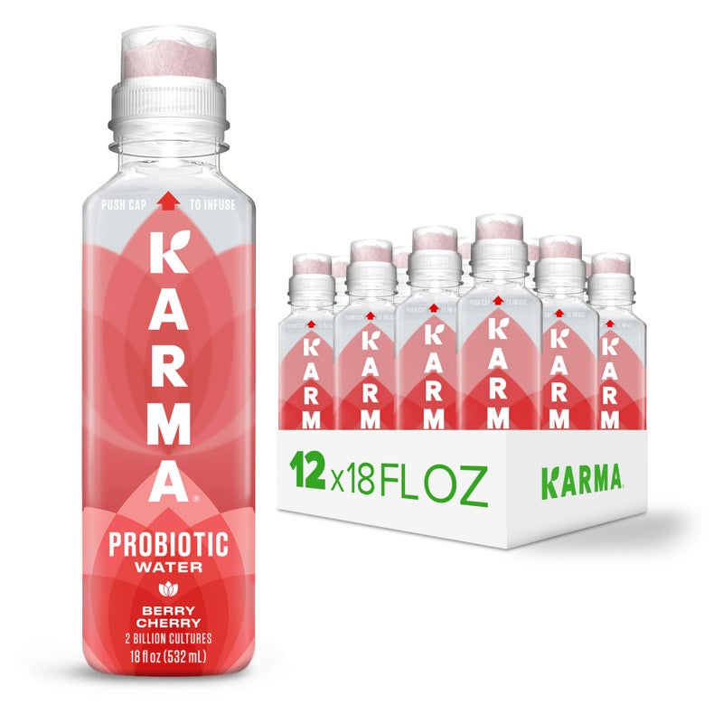 Karma Probiotic Water  12 Pack Berry Cherry Drink  Immune  Gut Health Support - Image 3