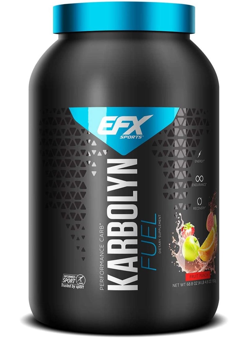 EFX Sports Karbolyn Fuel | Pre, Intra, Post Workout Carbohydrate Supplement Powder | Carb Load, Energize, Improve & Recover Faster | Easy to Mix | Fruit Punch (4 LB 4.8 OZ) - Image 1