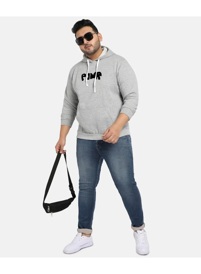 Instafab Plus Instafab Plus Men's Grey Contrast Power Hoodie