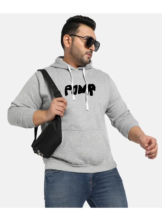 Instafab Plus Instafab Plus Men's Grey Contrast Power Hoodie
