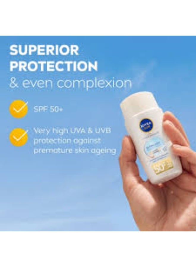 نيفيا سائل نيفيا صن يو في للوجه المتخصص اليومي بعامل حماية من الشمس 50+ لون فاتح 40 مل - Image 2