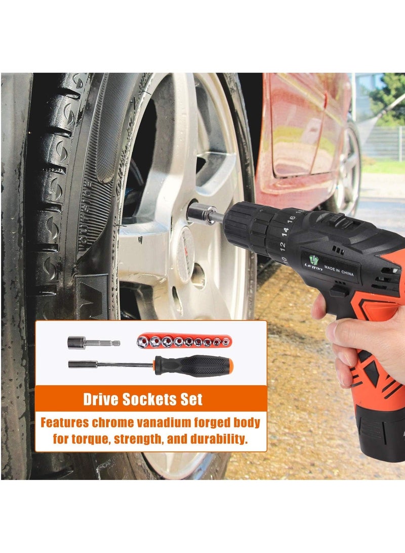 دينكس مثقاب وأدوات لاسلكية مع بطارية 1300 مللي أمبير في الساعة وجهد 12 فولت وسرعة متغيرة - بواسطة - Image 3